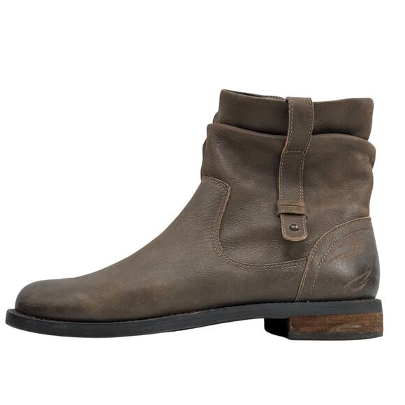 Abeo Yasmin Scrunchy Boot SZ 6N Womens Brown Comfort Ankle Biker Bio System Boot - Picture 4 of 10